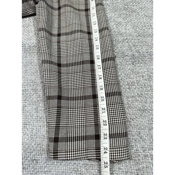 Able Blazer Womens 2X Brown Houndstooth Glen Plaid Elma Structured Relaxed Fit - Picture 6 of 9